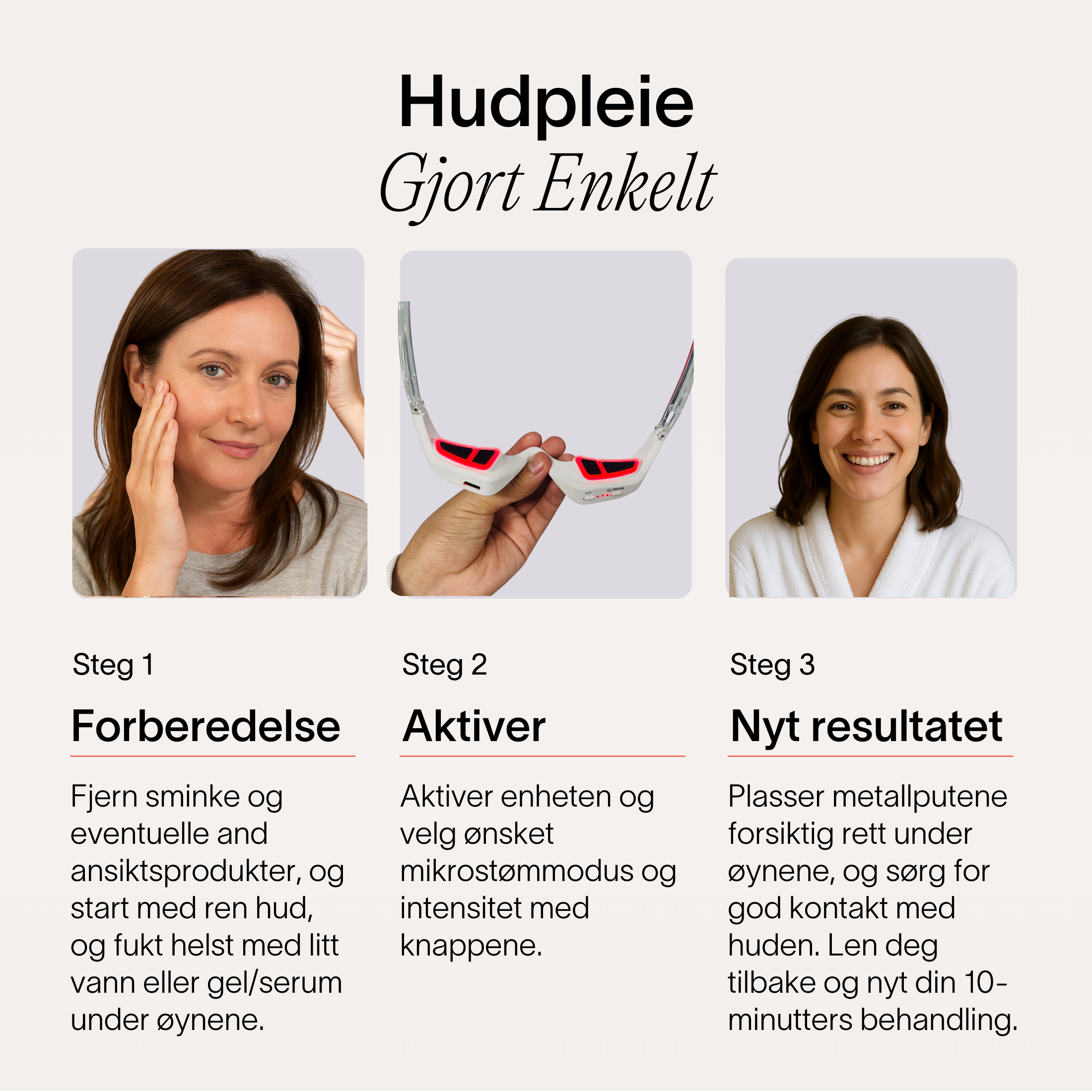 Lumi Eyes® Rødlysbriller mot poser under øynene