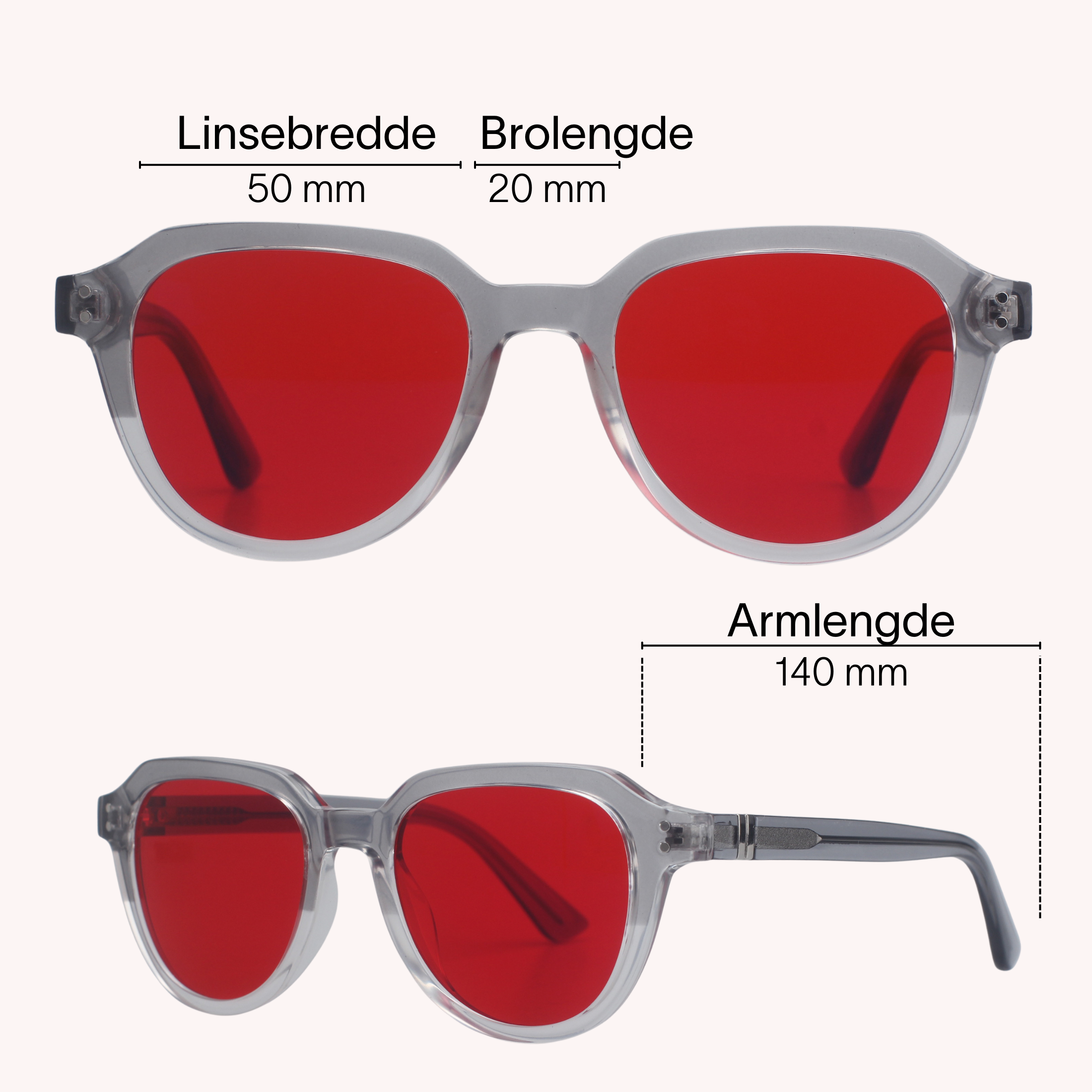 Lysro™ Blålysbriller for bedre søvn - rød